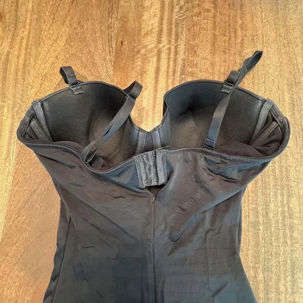 Spanx Boostie-Yay Bodysuit Womens Large Black Strapless Shapewear Convertible
